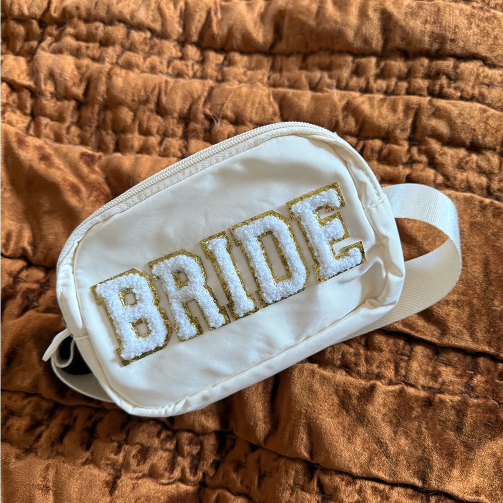 Bride White and Gold Women's Fanny Pack